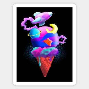 ICE CREAM SPACE Sticker